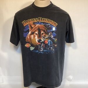 Vintage 80s Harley-Davidson The Lone Wolf single stitch T-shirt Men’s size XL